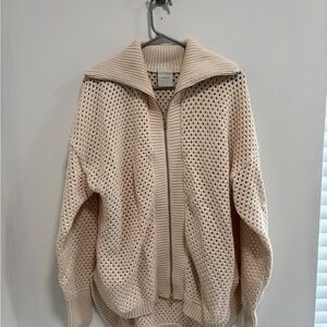Varley Cream Knit Cardigan